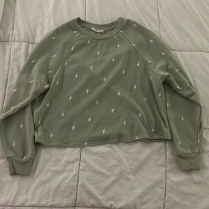 Pink Rose Green Lightning Sweatshirt